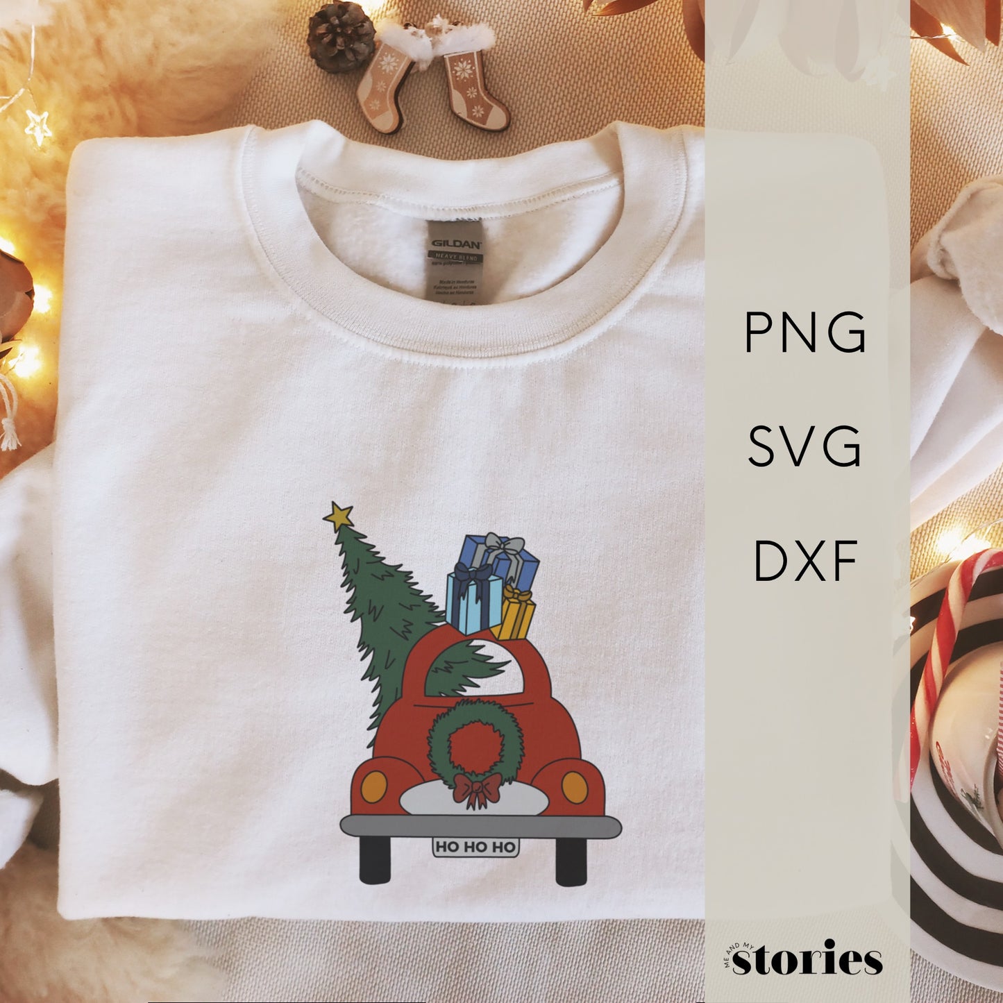 Digital plotter file - Car with Christmas tree
