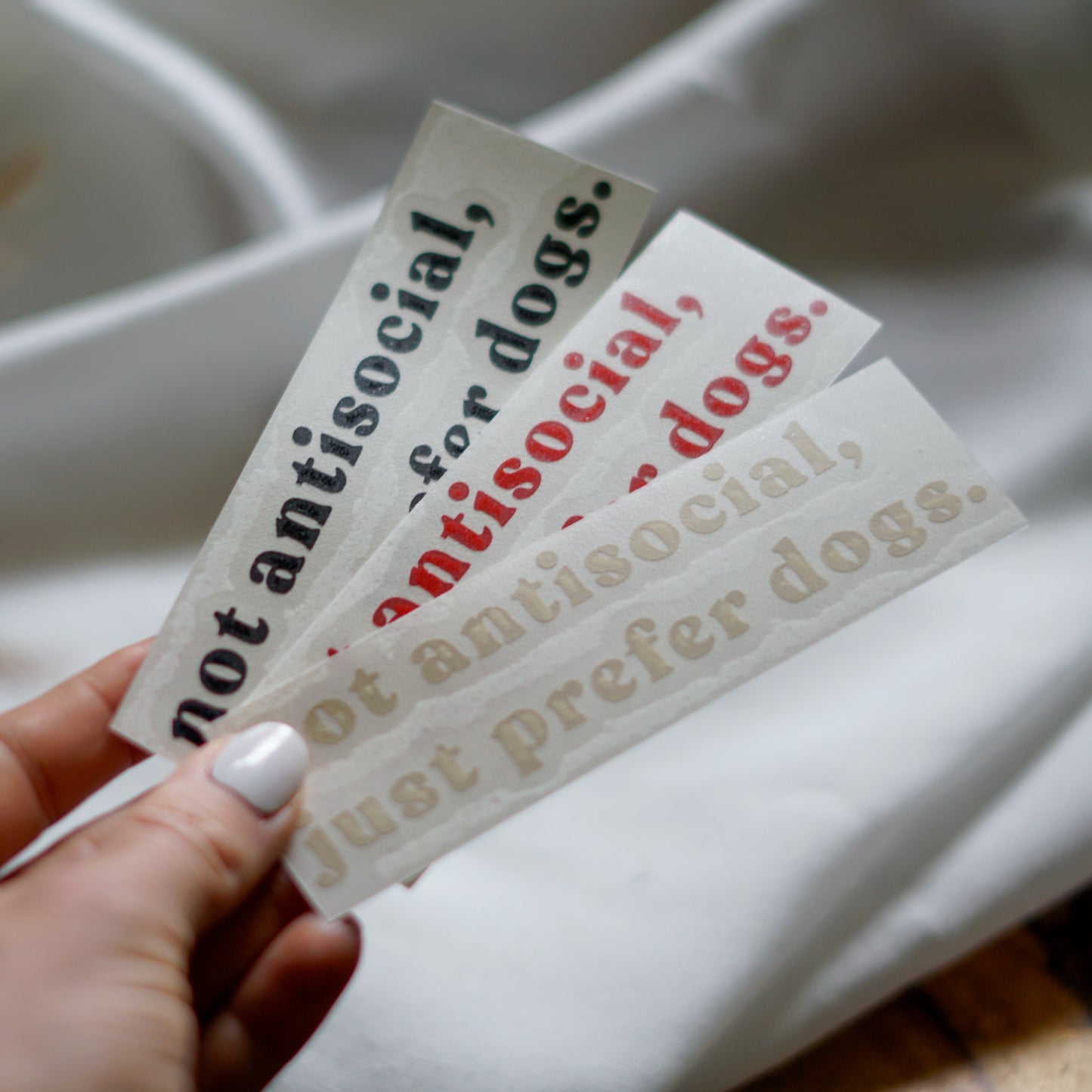 Sticker - “not antisocial, just prefer dogs.”