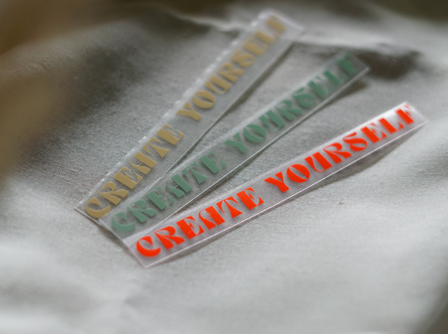 Bügelbild - Spruch "create yourself"