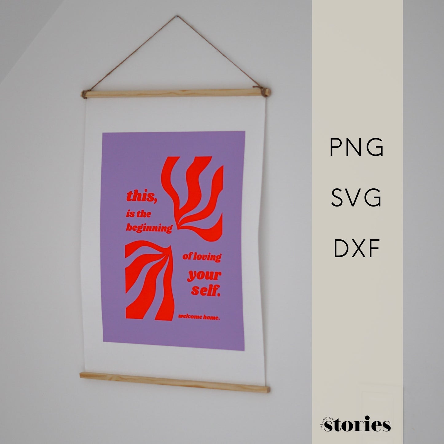 Freebie - Plotterdatei SVG - Wandbild Selflove