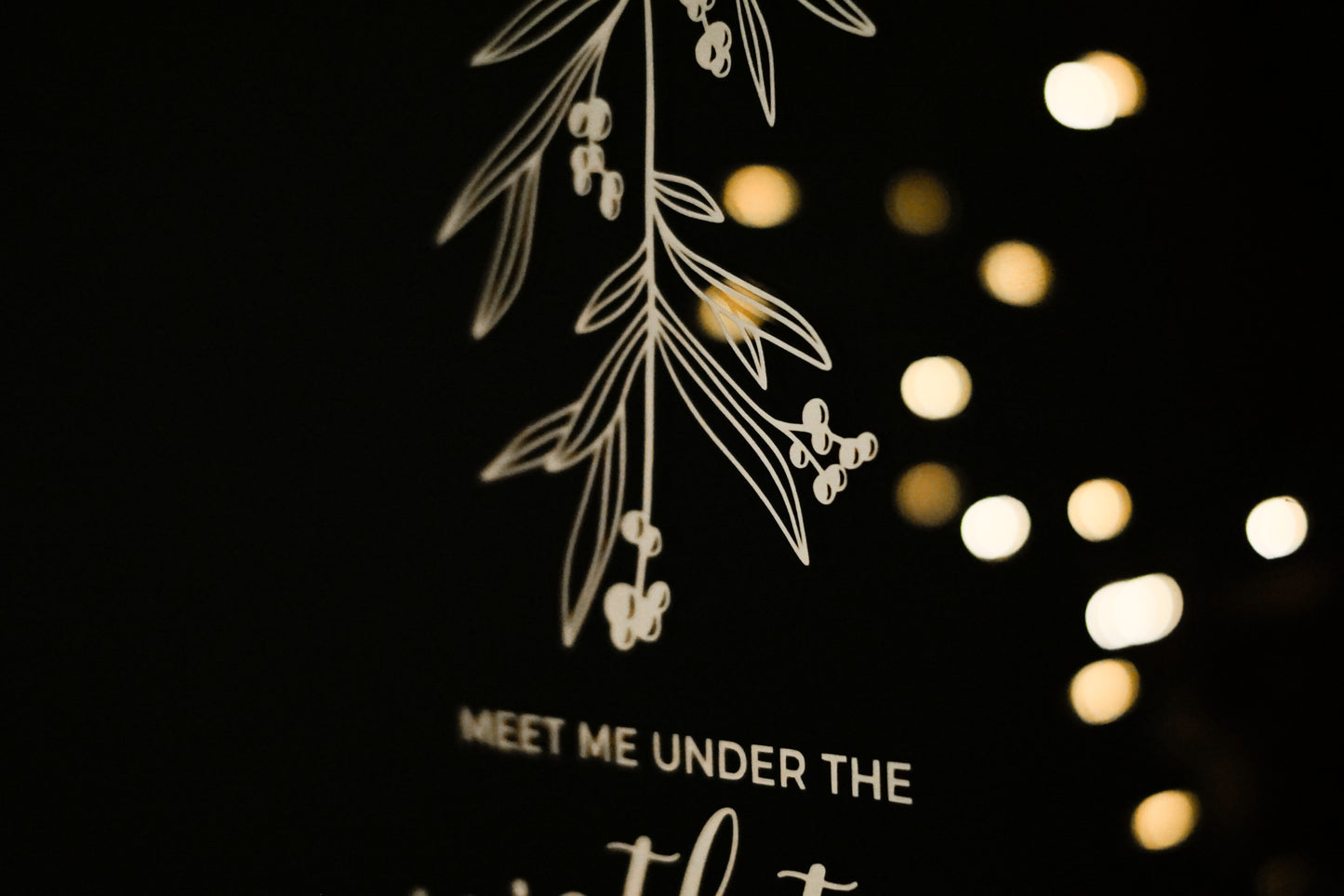 Sticker/Aufkleber Set - Fensterbild "Mistelzweig & Weihnachtskranz“