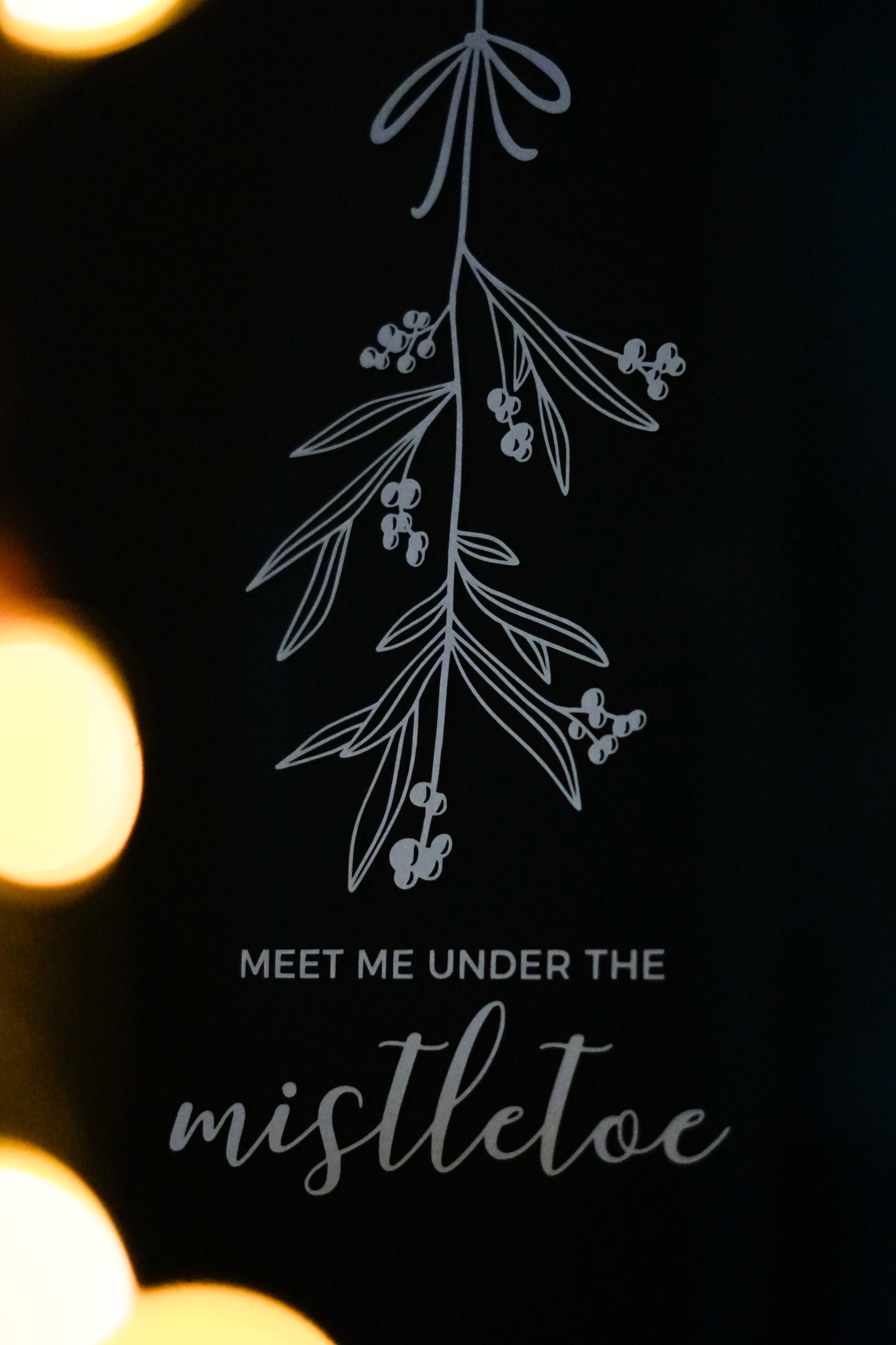 Sticker/Aufkleber Set - Fensterbild "Mistelzweig, Winterlandschaft & Weihnachtskranz“