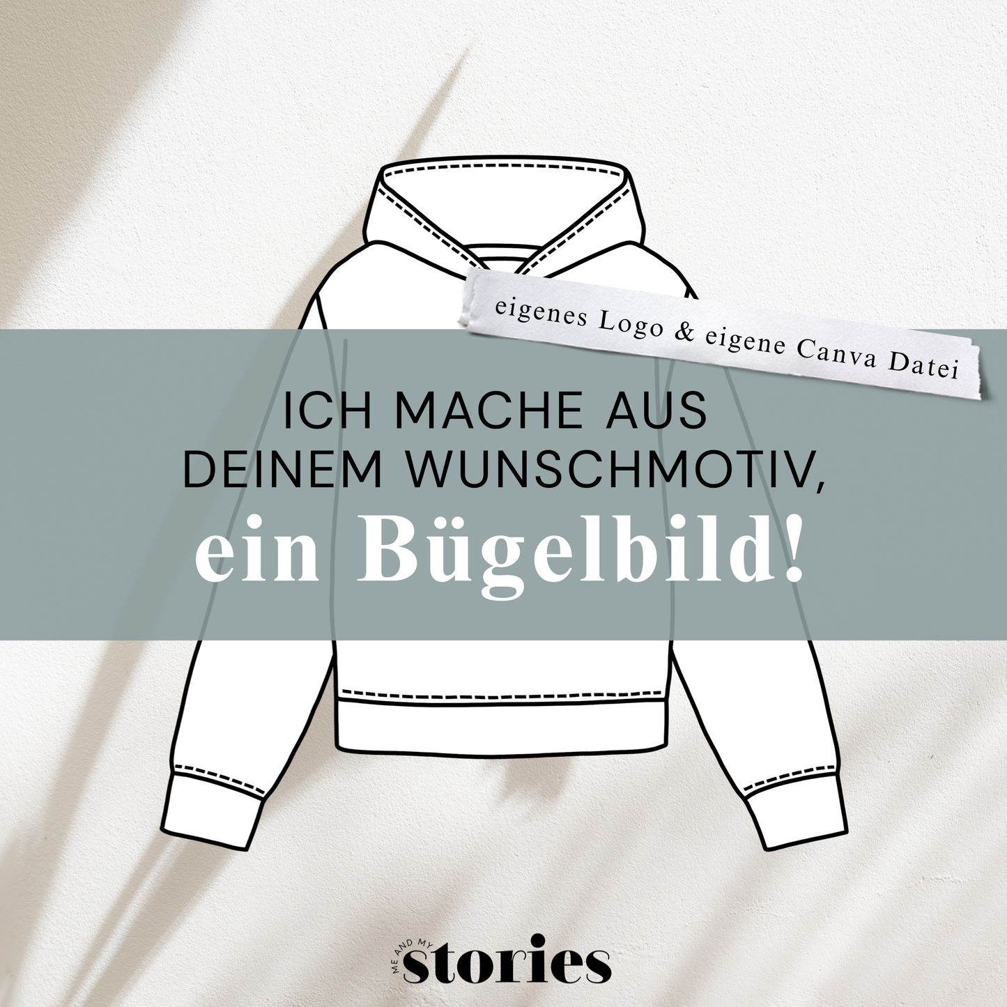 Eigenes Logo oder Canva-Design als Bügelbild – personalisiertes Wunschmotiv, hochwertig gefertigt und fix & fertig zum Aufbügeln auf Textilien.