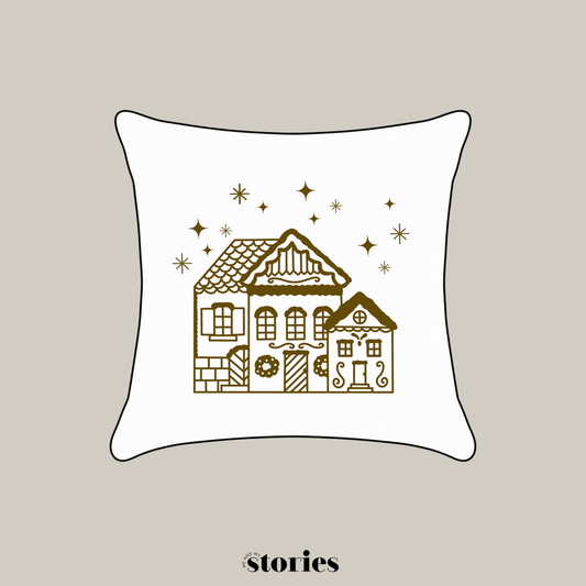 Weihnachtshaus Plotterdatei SVG mit verschneitem Haus und winterlichen Details für Weihnachtsdeko und kreative DIY Projekte