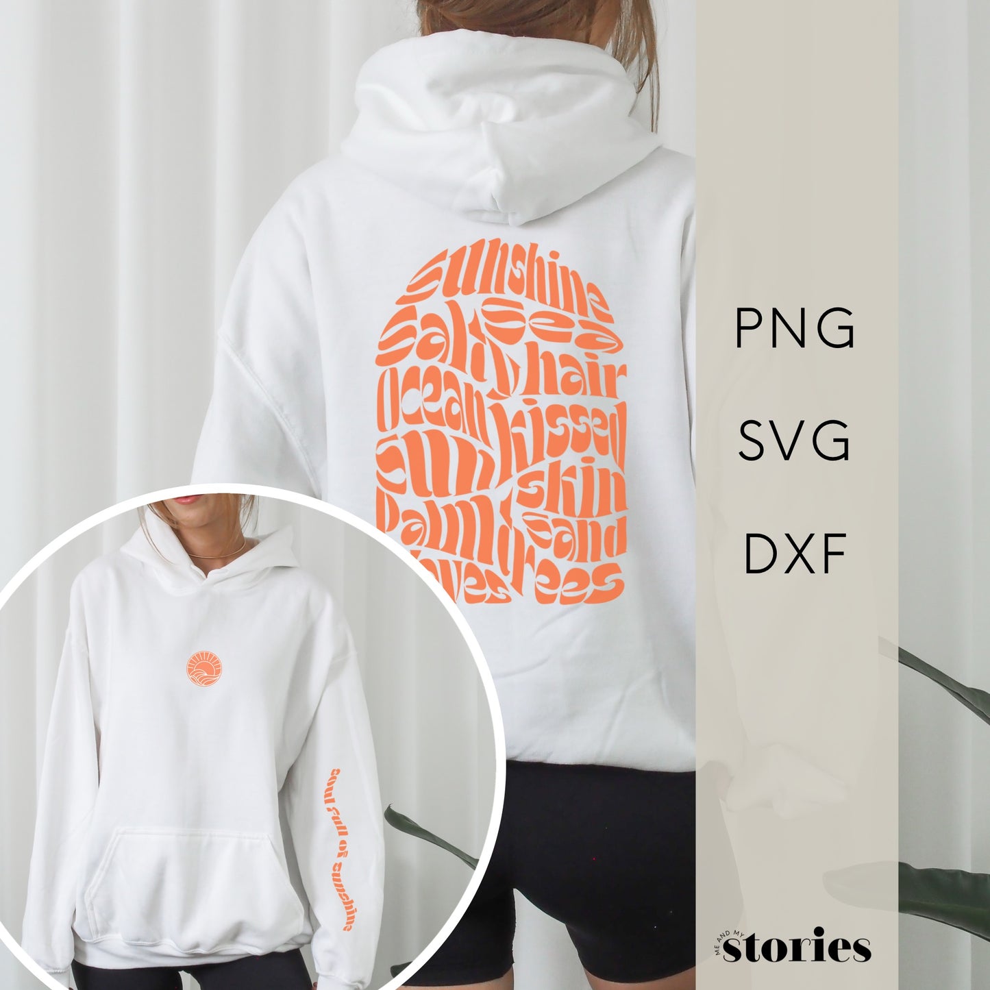 Sommer Statement Plotterdatei – 3 Designs für Ärmel, Vorder- & Rückenprint im modernen Look