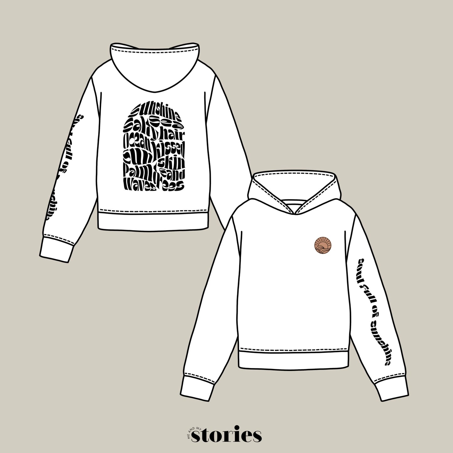 Sommer Statement Plotterdatei – 3 Designs für Ärmel, Vorder- & Rückenprint im modernen Look
