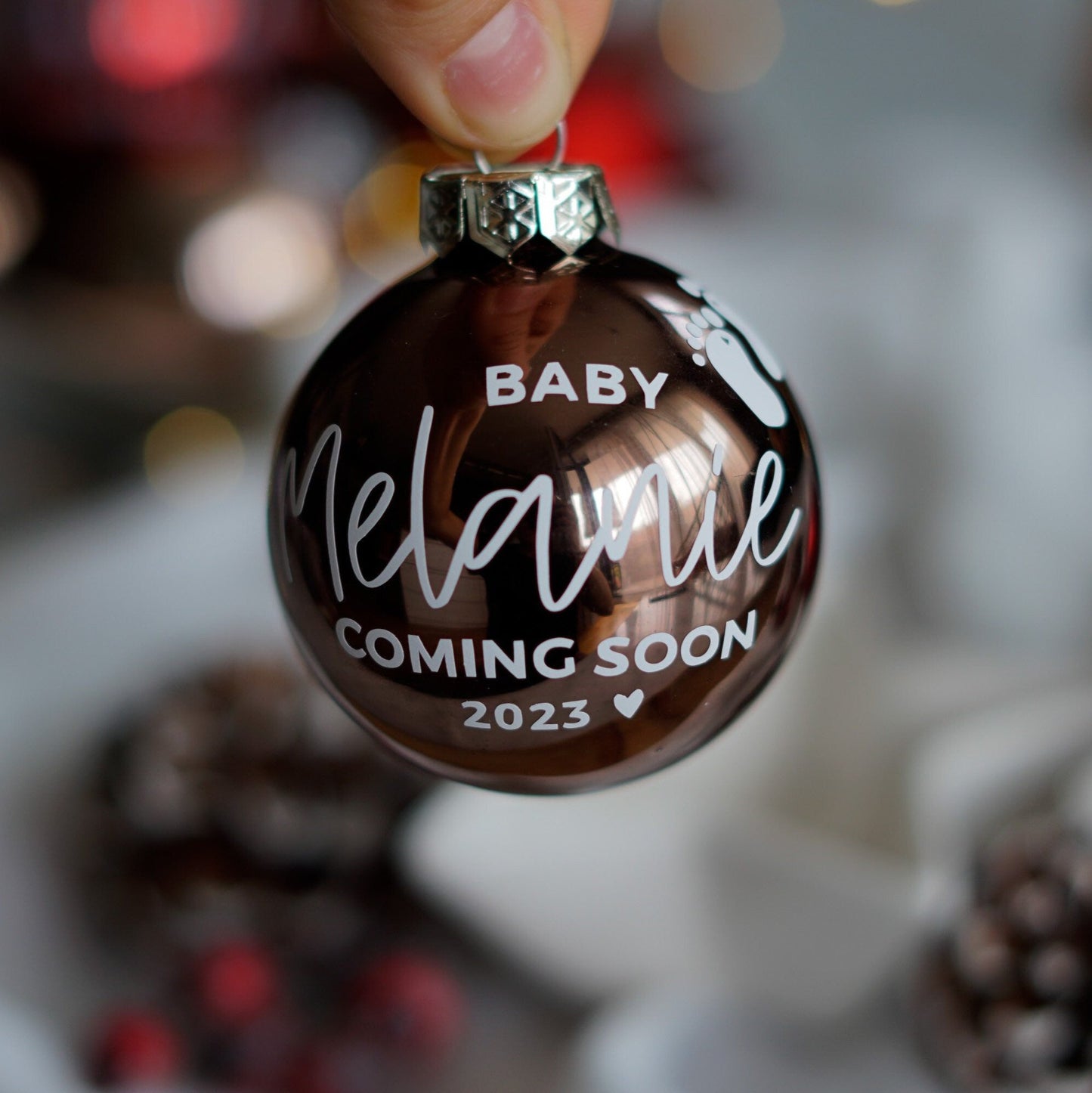 Sticker/decal with custom text - "coming soon"