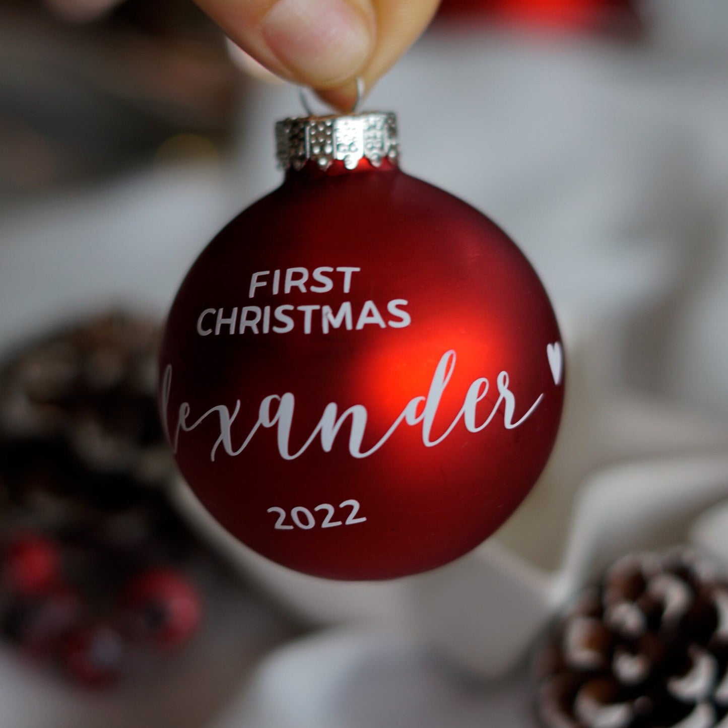 Sticker/Aufkleber Wunschtext - Erstes Weihnachten / Dein Wunschname