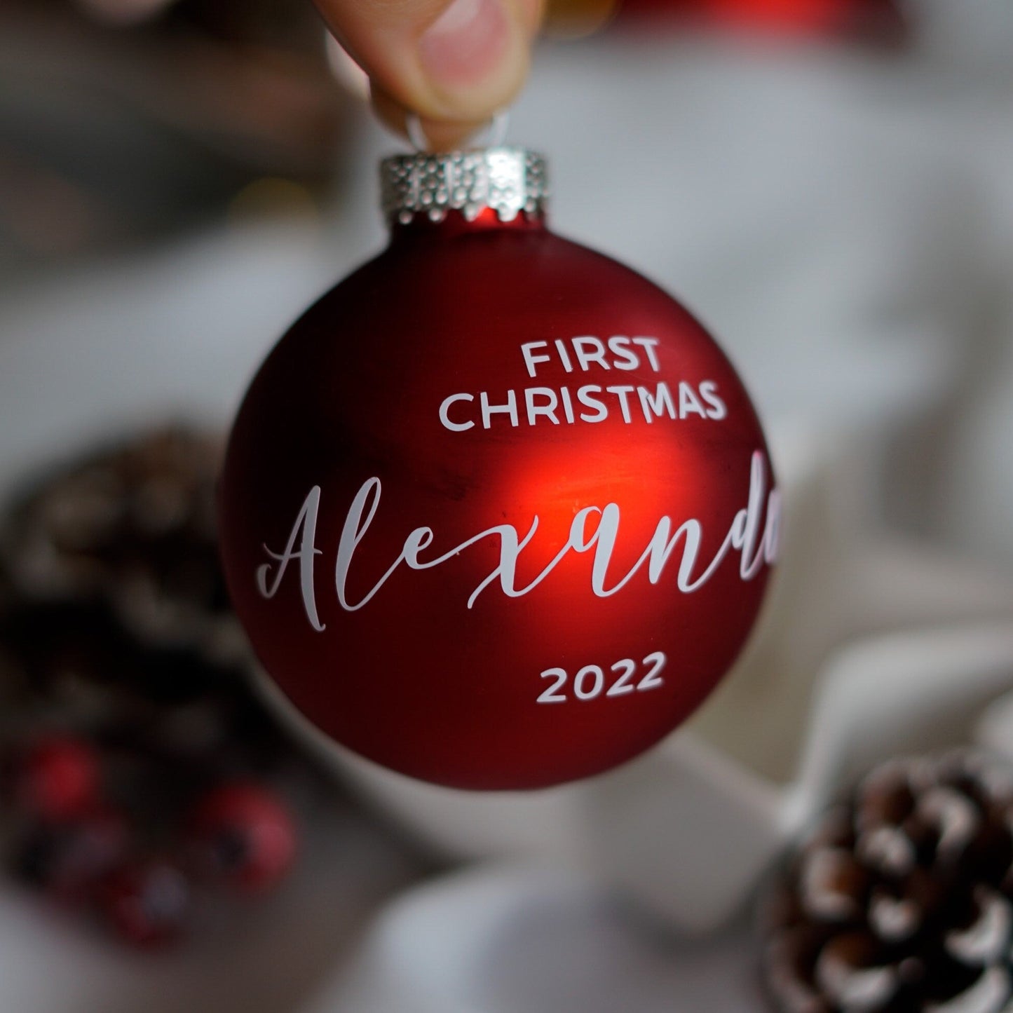 Sticker/Aufkleber Wunschtext - Erstes Weihnachten / Dein Wunschname