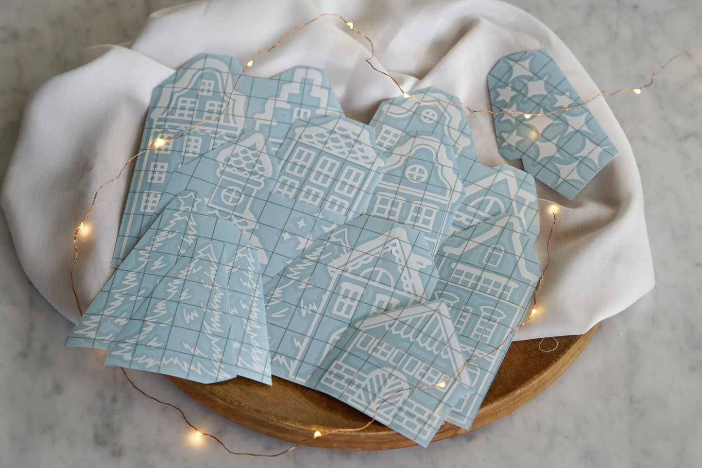 Sticker/Aufkleber Set - Fensterbild "Mistelzweig & Winterlandschaft“