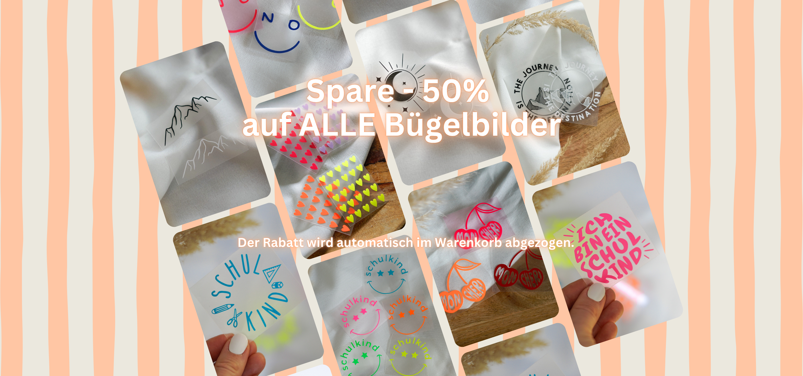 Spare -50% auf ALLE Bügelbilder
