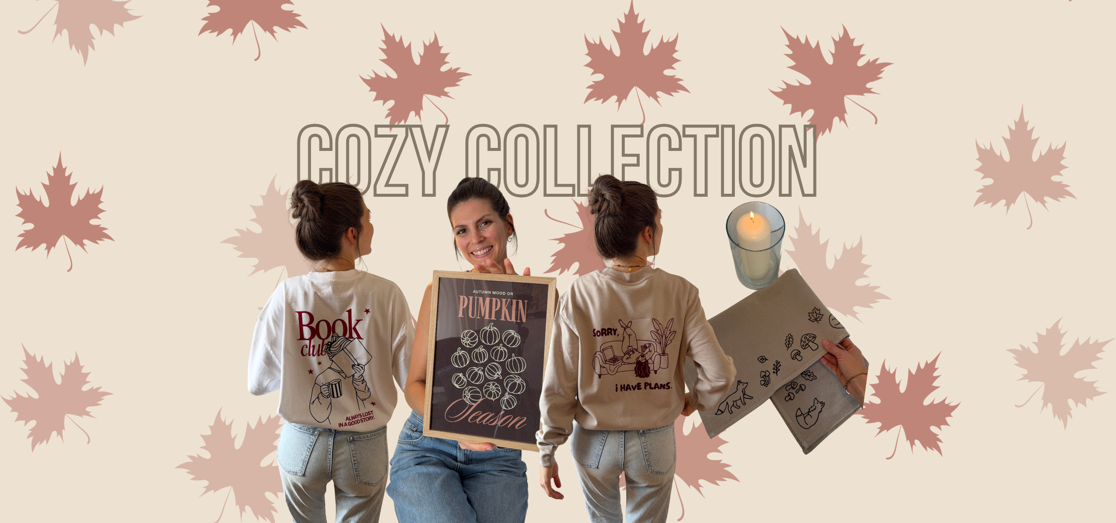 Banner Cozy Collection mit vier neuen Plotter Designs für die Cozy Jahreszeit
