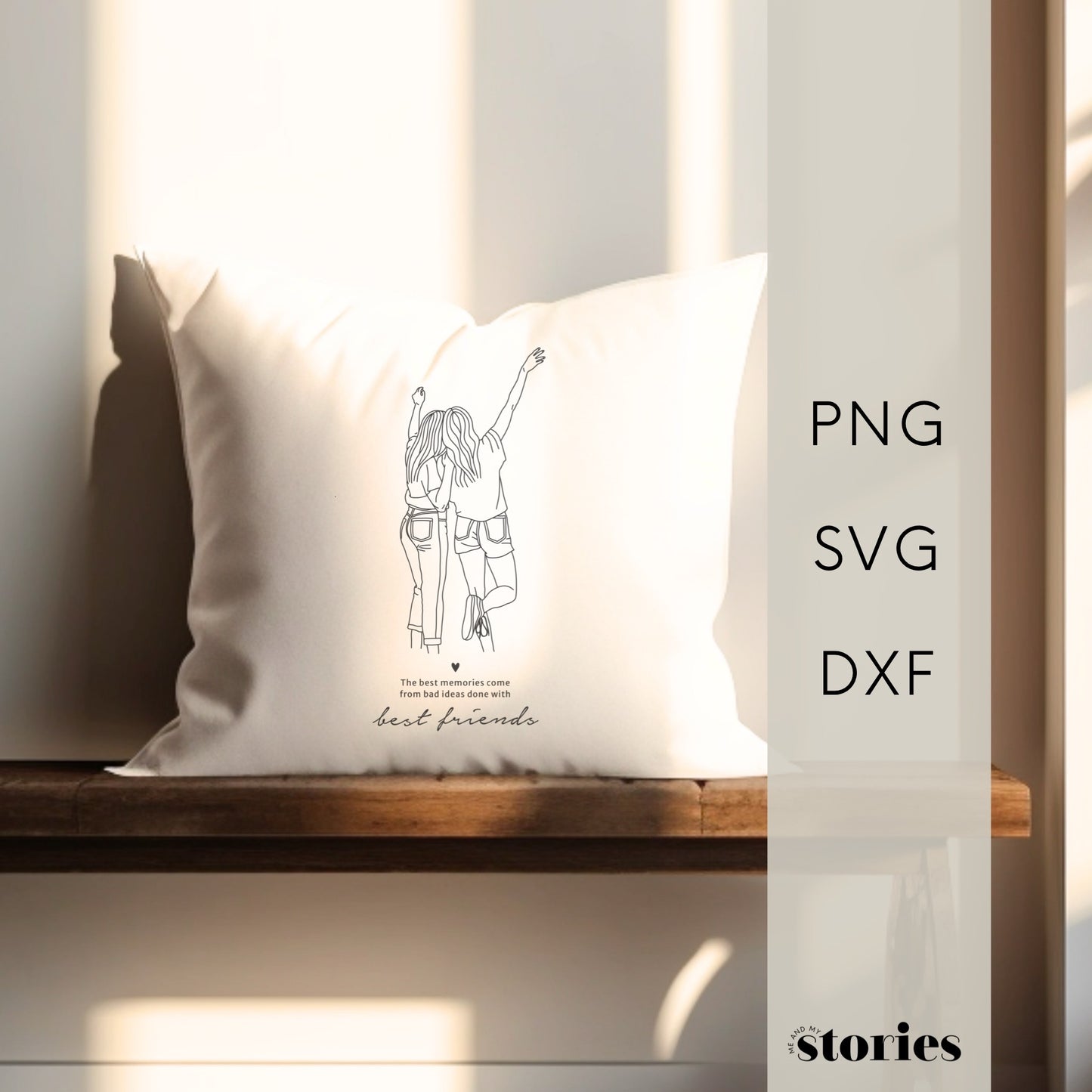 Digital plotter file - Best Friend Line Art