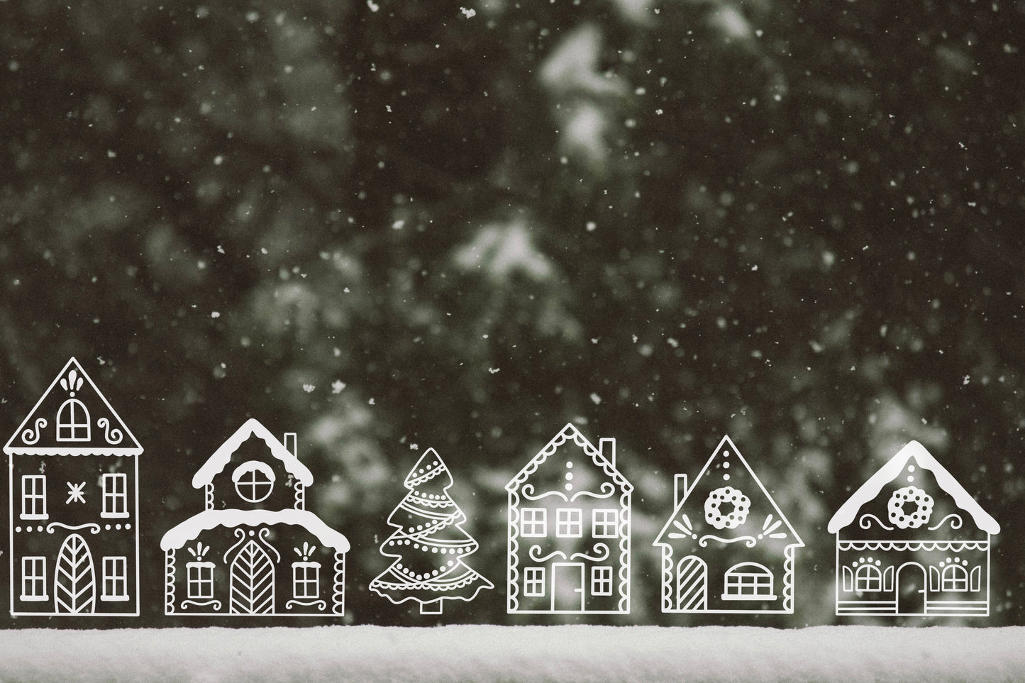 Digital plotter file - Gingerbread village