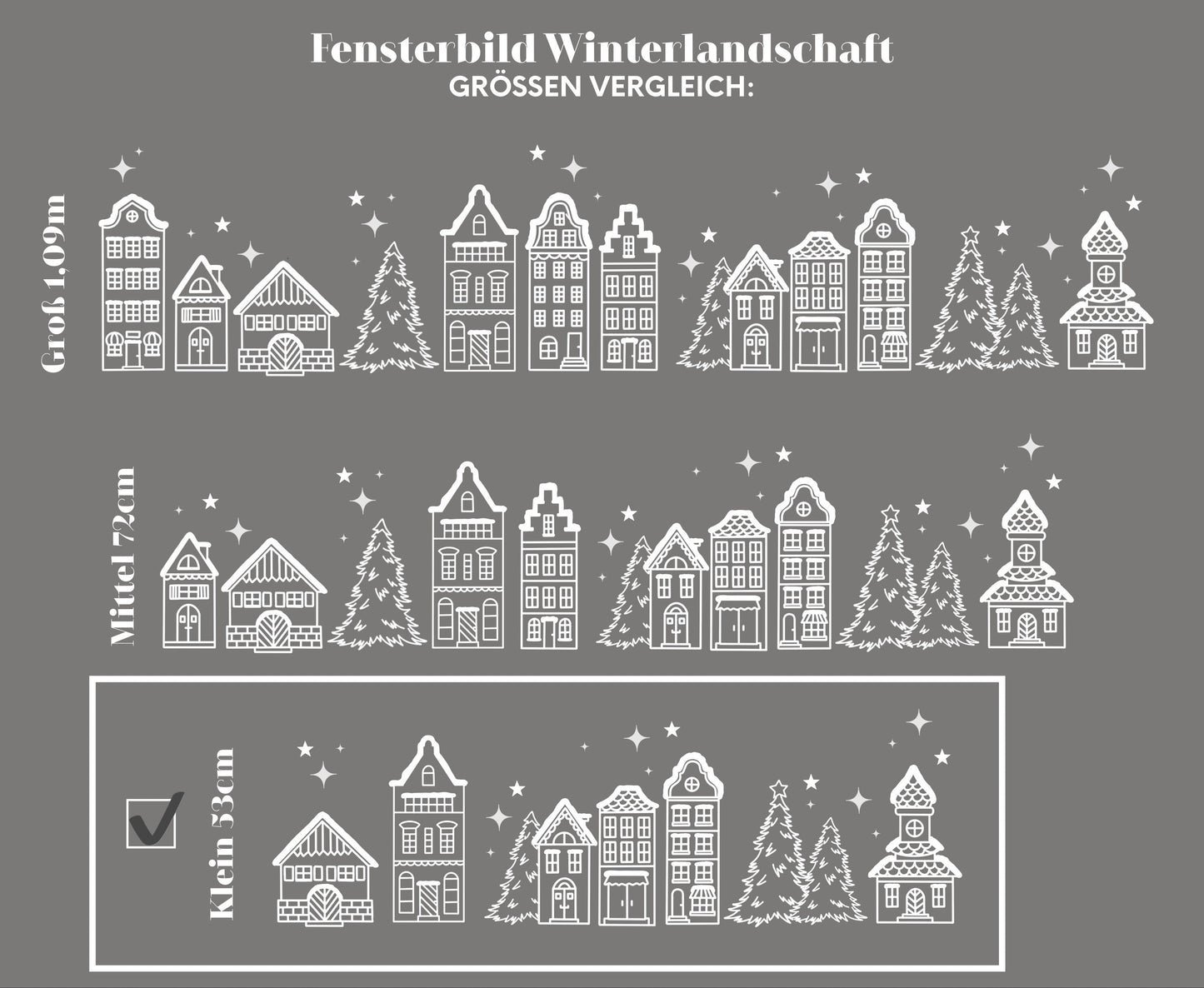 Sticker/Decal - Window picture "Winter landscape"