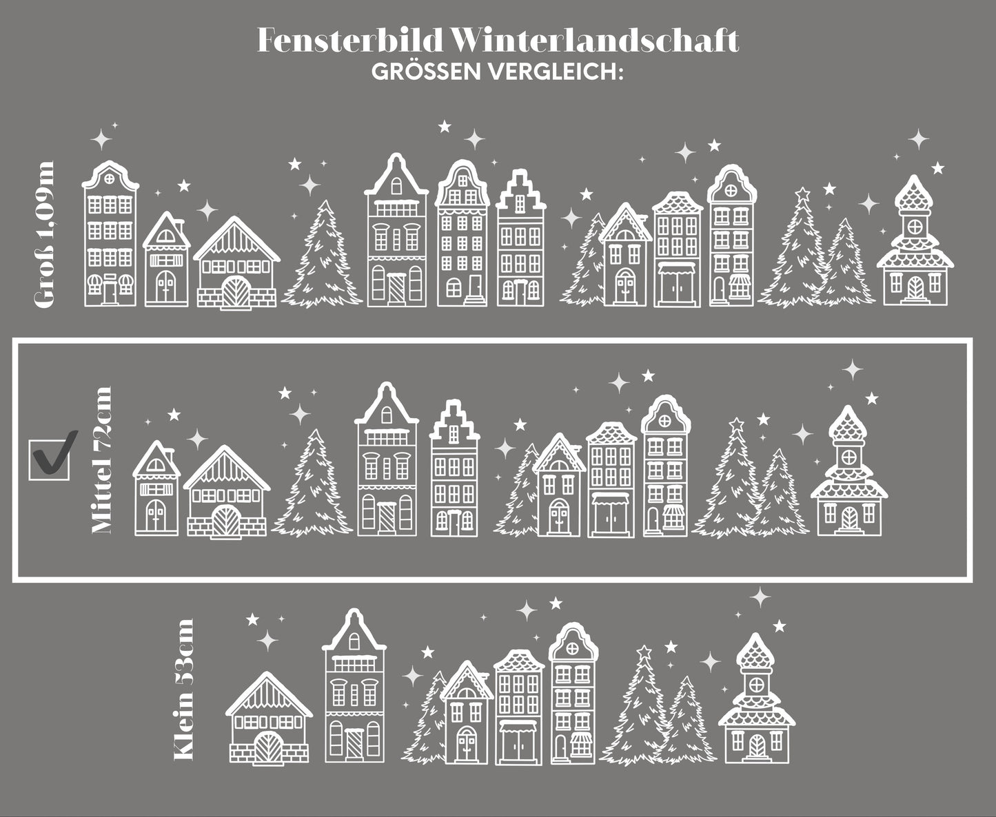 Sticker/Decal - Window picture "Winter landscape"