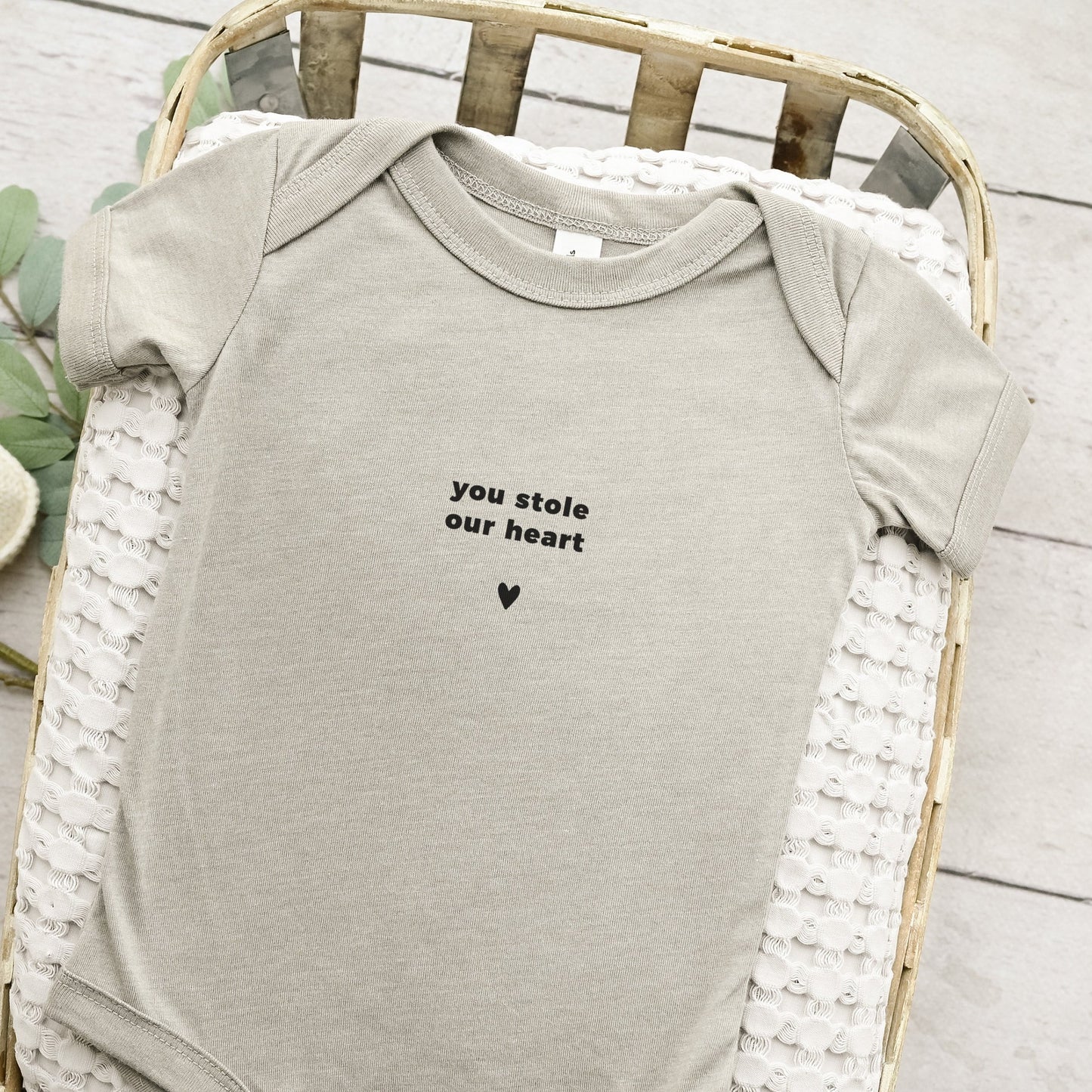 Digital plotter file - "you stole our heart" baby birth