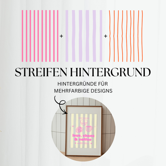 Plotterdatei „Streifen Hintergründe 3er Set“ mit drei verschiedenen Streifen Mustern, minimalistische Linien, für mehrfarbige Designs kombinierbar, SVG DXF PNG