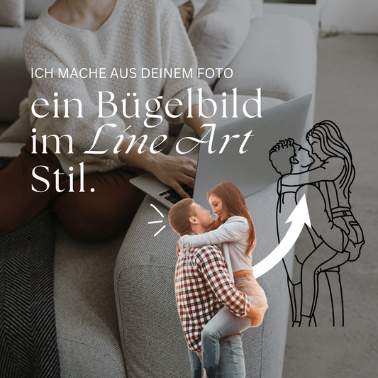 Ich mache aus deinem Foto ein Bügelbild im Line Art Stil