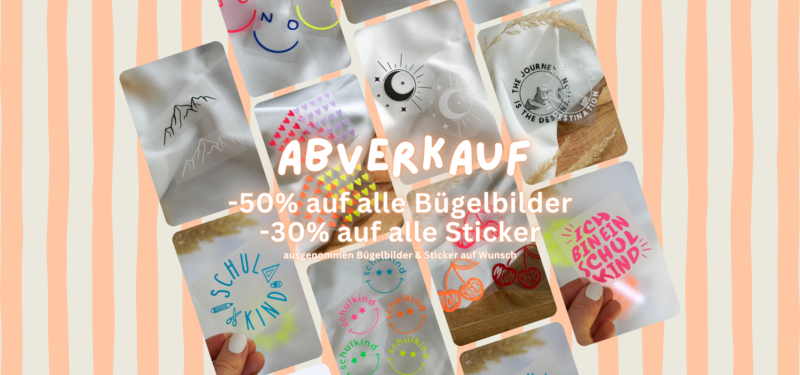 Bügelbilder und Sticker abverkauf