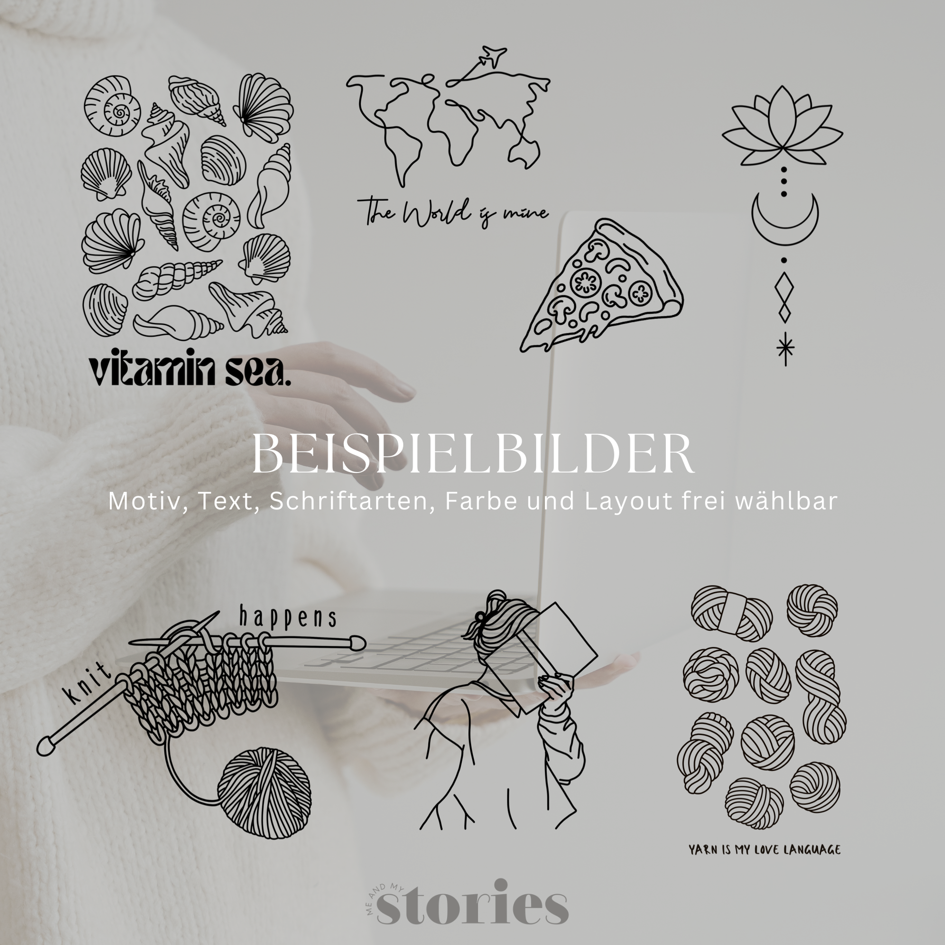 Individuelles handgezeichnetes Bügelbild nach Wunsch – exklusives, personalisiertes Motiv