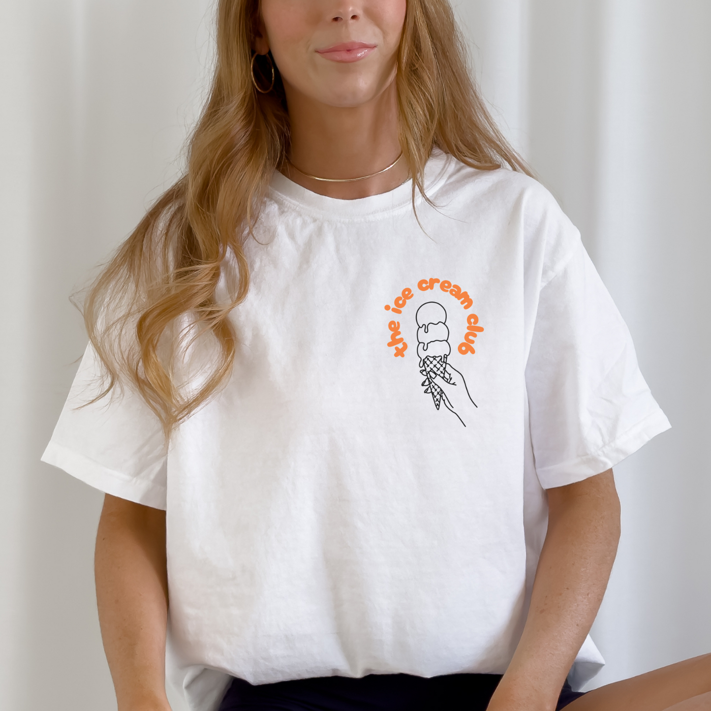 Plotterdatei „Sweet Moments“ mit zwei Eiswaffeln im Line-Art-Stil sowie Front- & Backprint für sommerliche Shirts, SVG DXF PNG