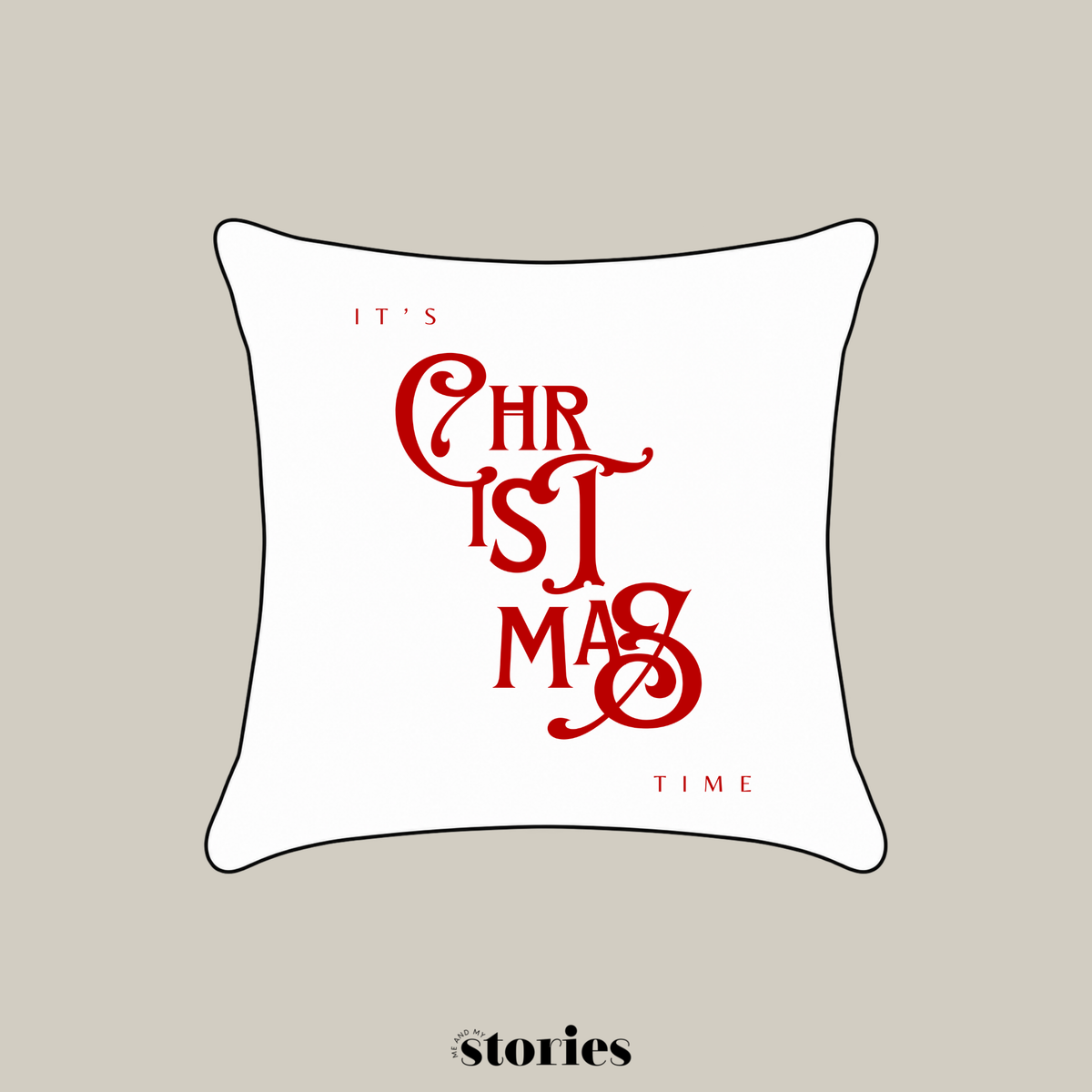Plotterdatei It’s Christmas Time – plakativer Weihnachts-Spruch mit großem CHRISTMAS Typo, perfekt für Sweater, Hoodies & festliche DIY-Projekte.