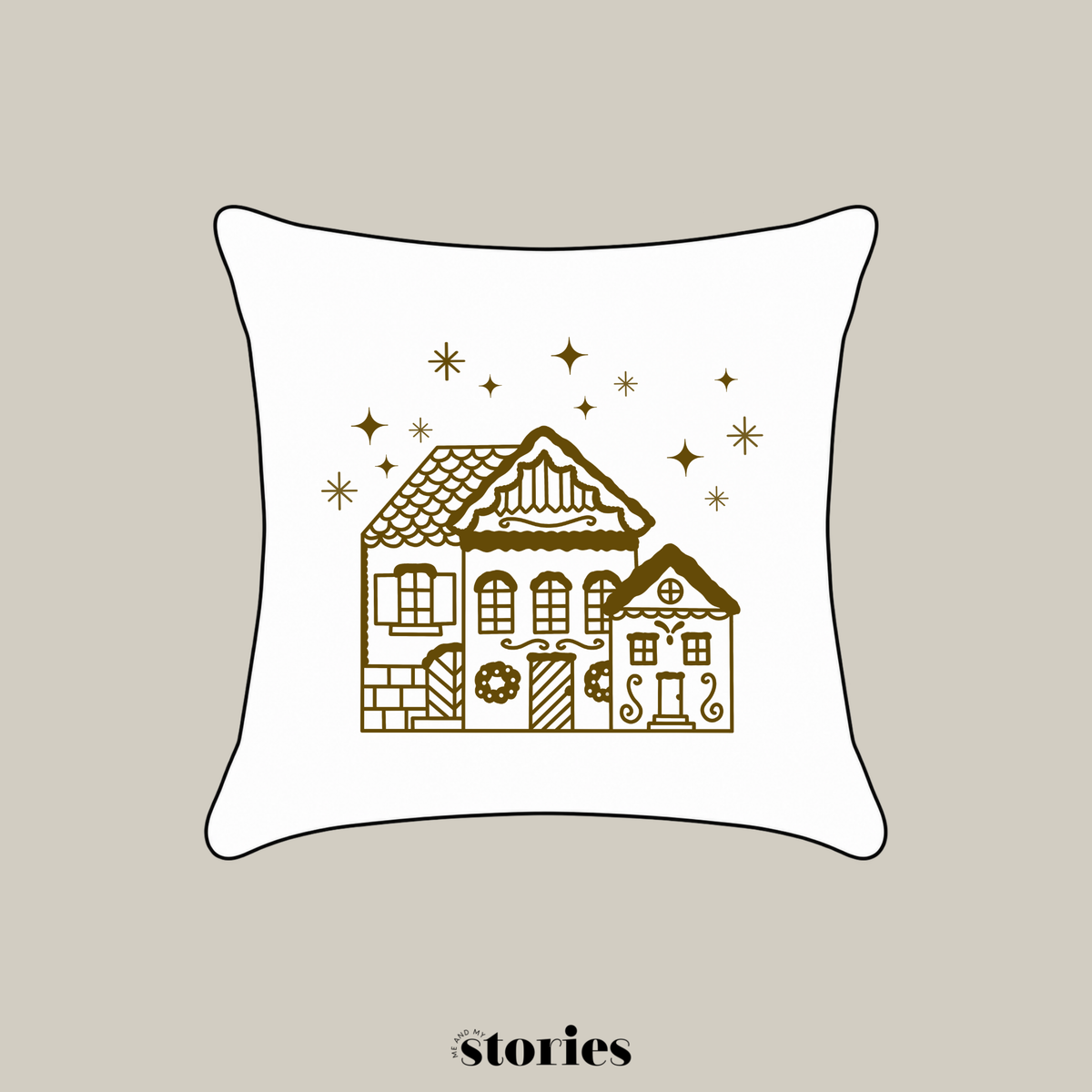 Weihnachtshaus Plotterdatei SVG mit verschneitem Haus und winterlichen Details für Weihnachtsdeko und kreative DIY Projekte
