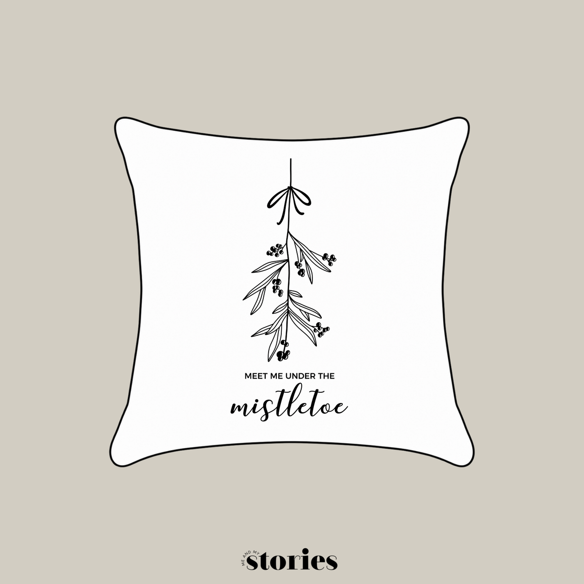 Plotterdatei SVG Mistelzweig Weihnachten – minimalistisches Line Art Mistletoe Motiv. Perfekt für Fensterbilder, Karten, Shirts & winterliche Deko.