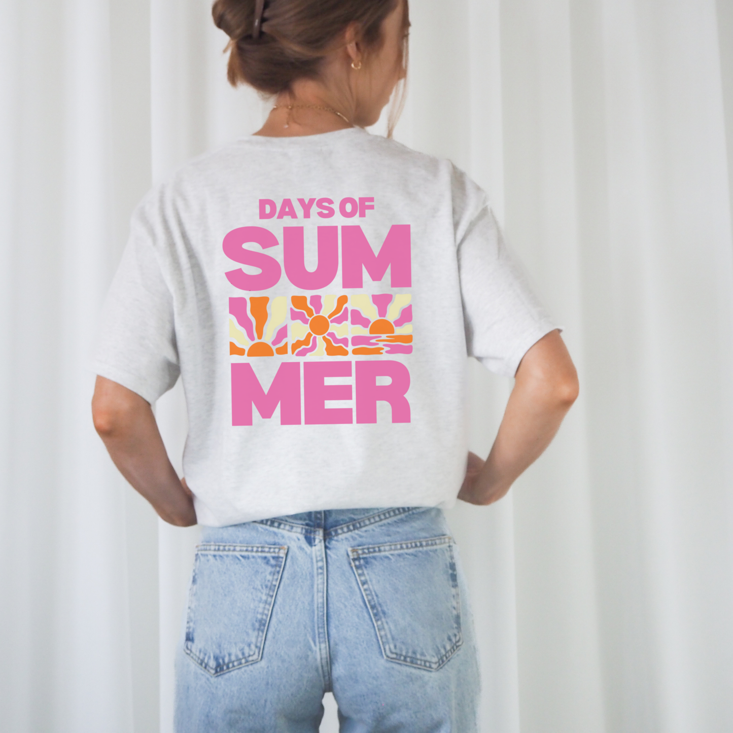 Plotterdatei „Days of Summer“ mit Schriftzug und Sonnenstrahlen im Retro Stil, Sommermotiv, einteiliges Design, SVG DXF PNG