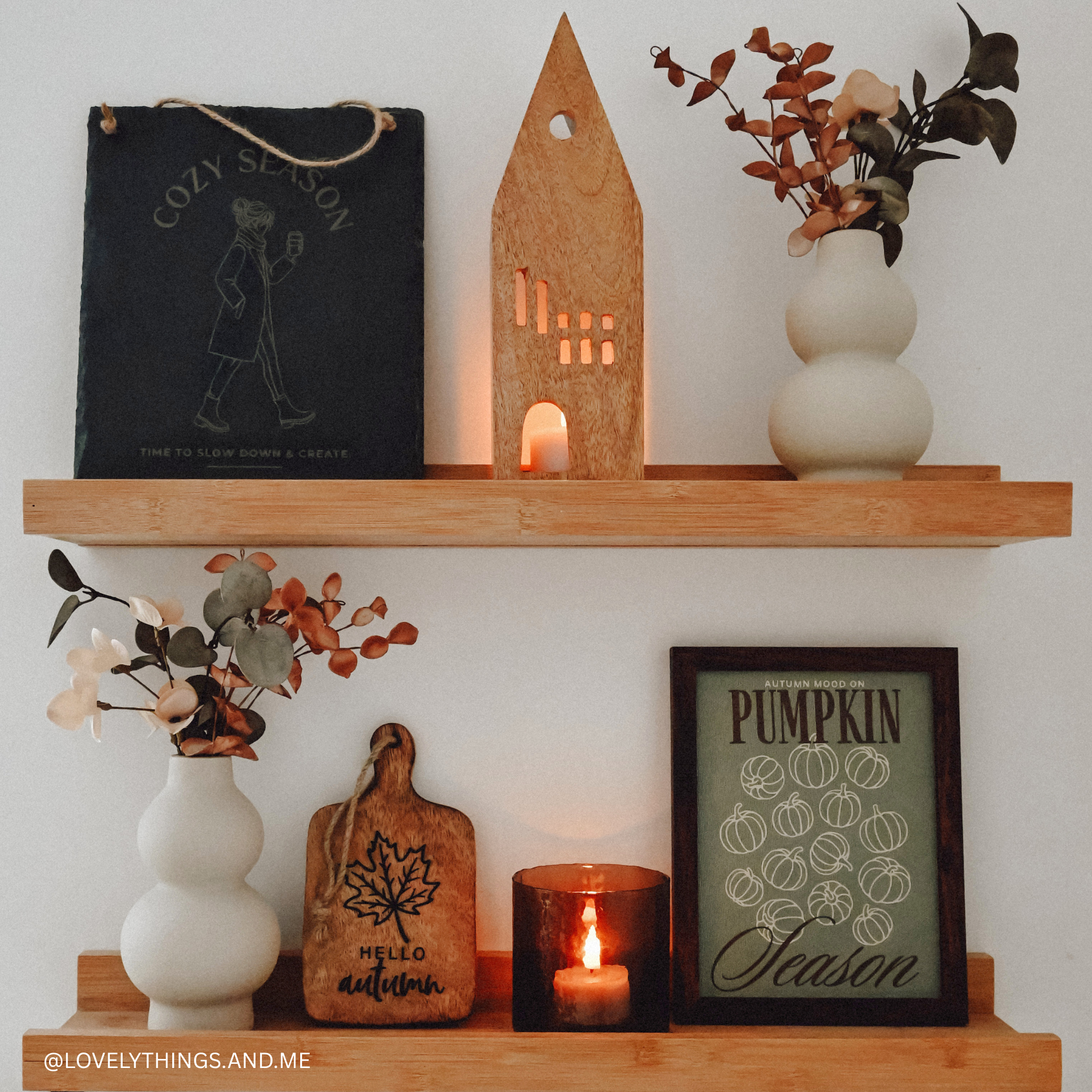 Herbstliche Dekoideen mit Cozy Season und Pumpkin Season Plotterdateien