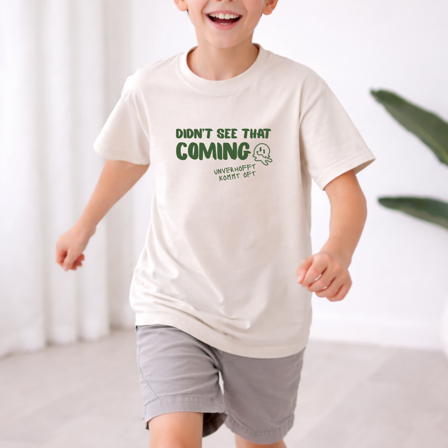 Plotterdatei „Didn’t see that coming“ mit 7 humorvollen Sprüchen für Eltern und Mamas, minimalistisches Statement Design für Shirts, SVG DXF PNG