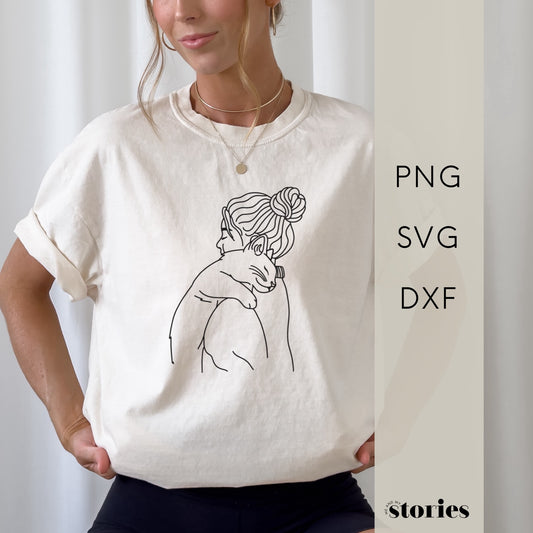 Plotterdatei SVG - Line Art Katze