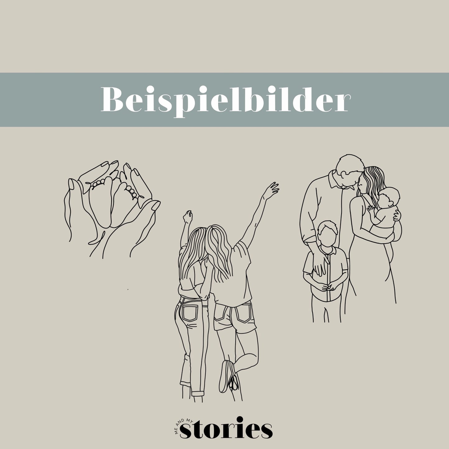 Persönliches Bügelbild aus Foto – handgezeichnetes Line Art Motiv nach Kundenbild. Ideal als Geschenk zur Geburt, Hochzeit, Muttertag & mehr.