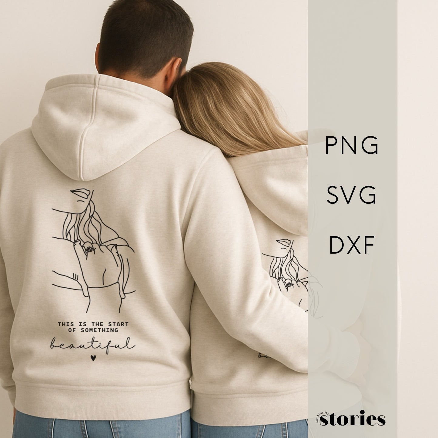 Plotterdatei SVG - Verlobung Line Art