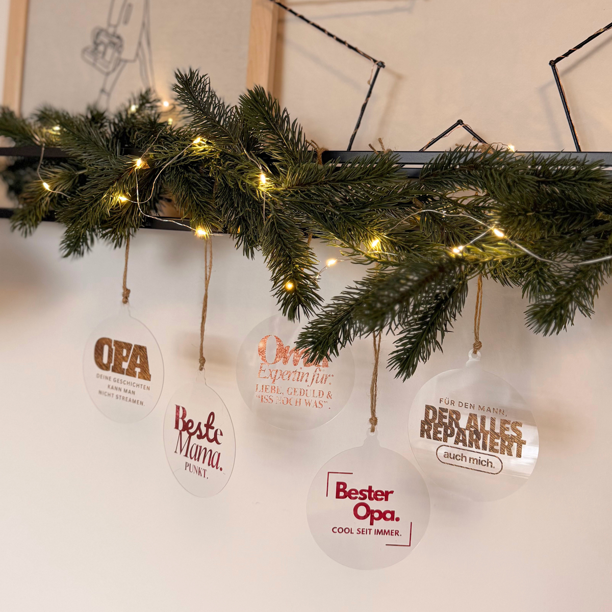 Beplottete Plexiglasscheiben als Persönliche Geschenkidee für Weihnachten