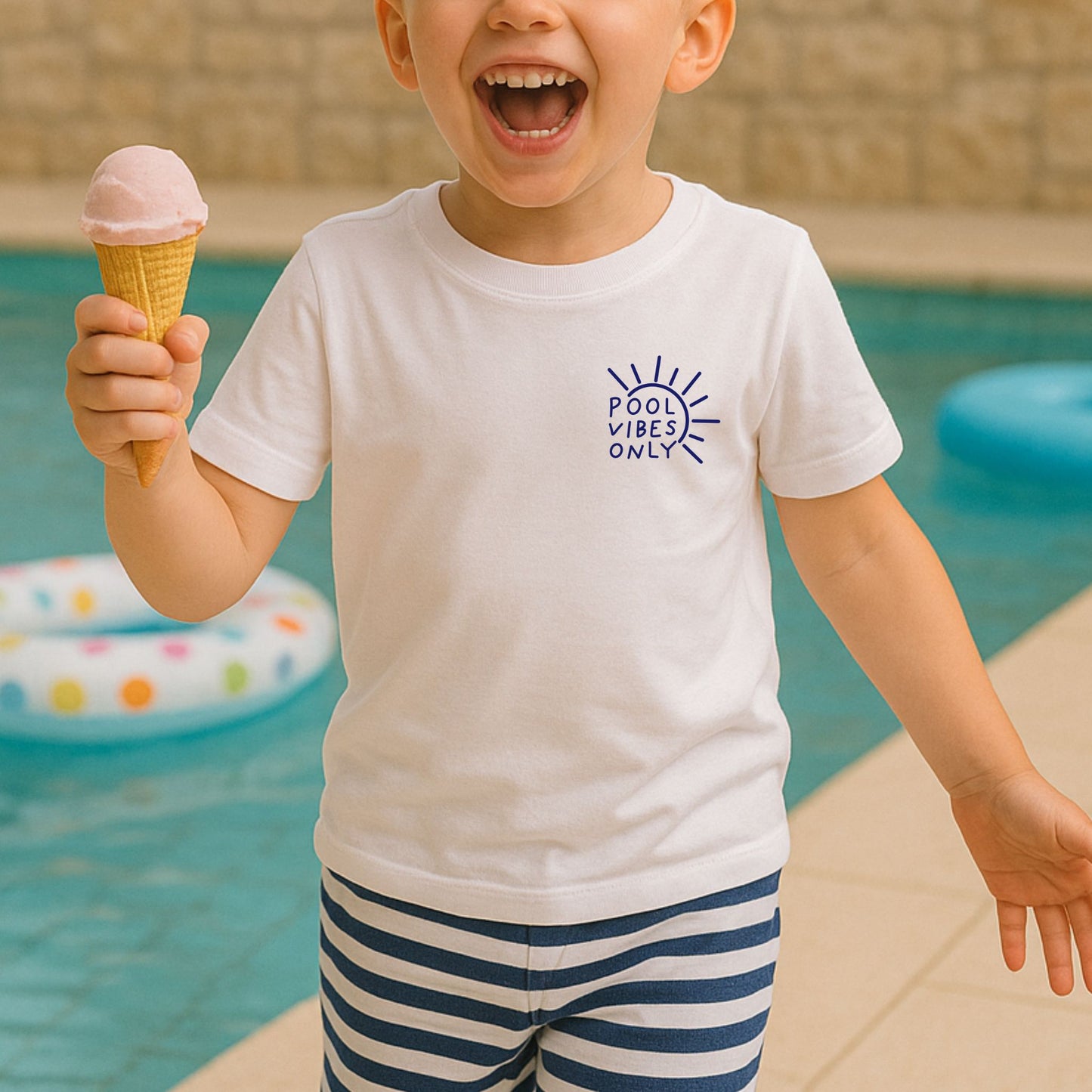 Digitale Plotterdatei Good Vibes Only & Pool Vibes Only – Ein sommerlicher Spruch ideal für Familien- und Partner-Outfits