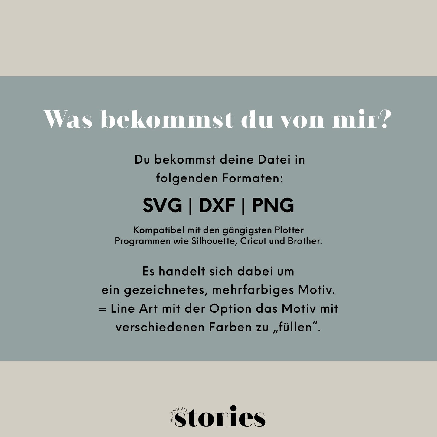 Individuell erstellte, mehrfarbige Plotterdatei nach Wunsch – als Kombination aus Illustration & Text. Für Cricut, Silhouette & Brother.