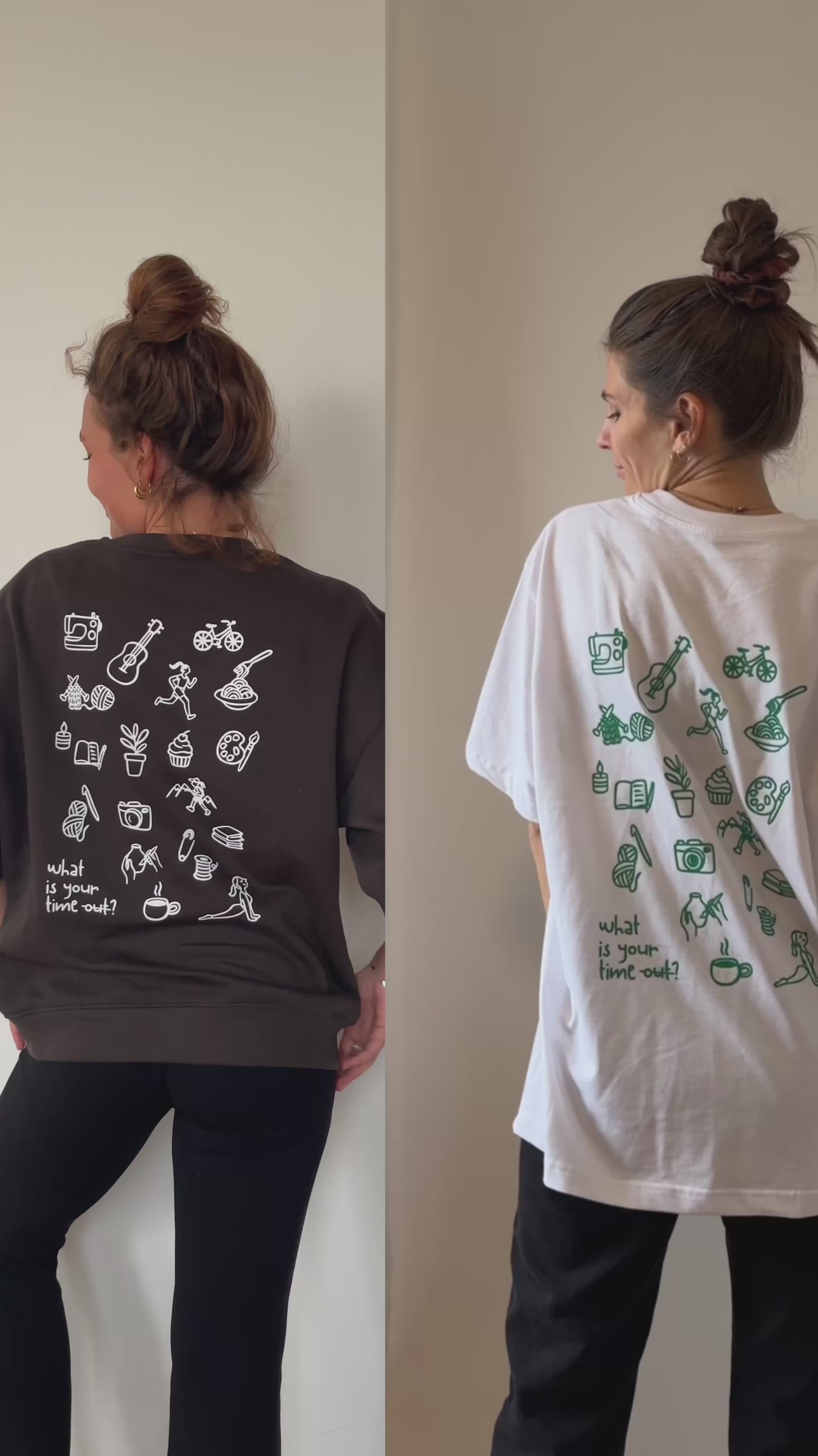 Plotterdatei „Break“ mit dem Spruch „what is your time out?“ und vielen kleinen Symbolen für verschiedene Hobbys wie Stricken, Nähen, Backen, Radfahren, Kochen und Laufen. Minimalistisches Line-Art-Design, entstanden in Kooperation mit Sandrina von @sunnio.sewingstorys. Ideal für Shirts, Taschen und kreative DIY-Projekte.