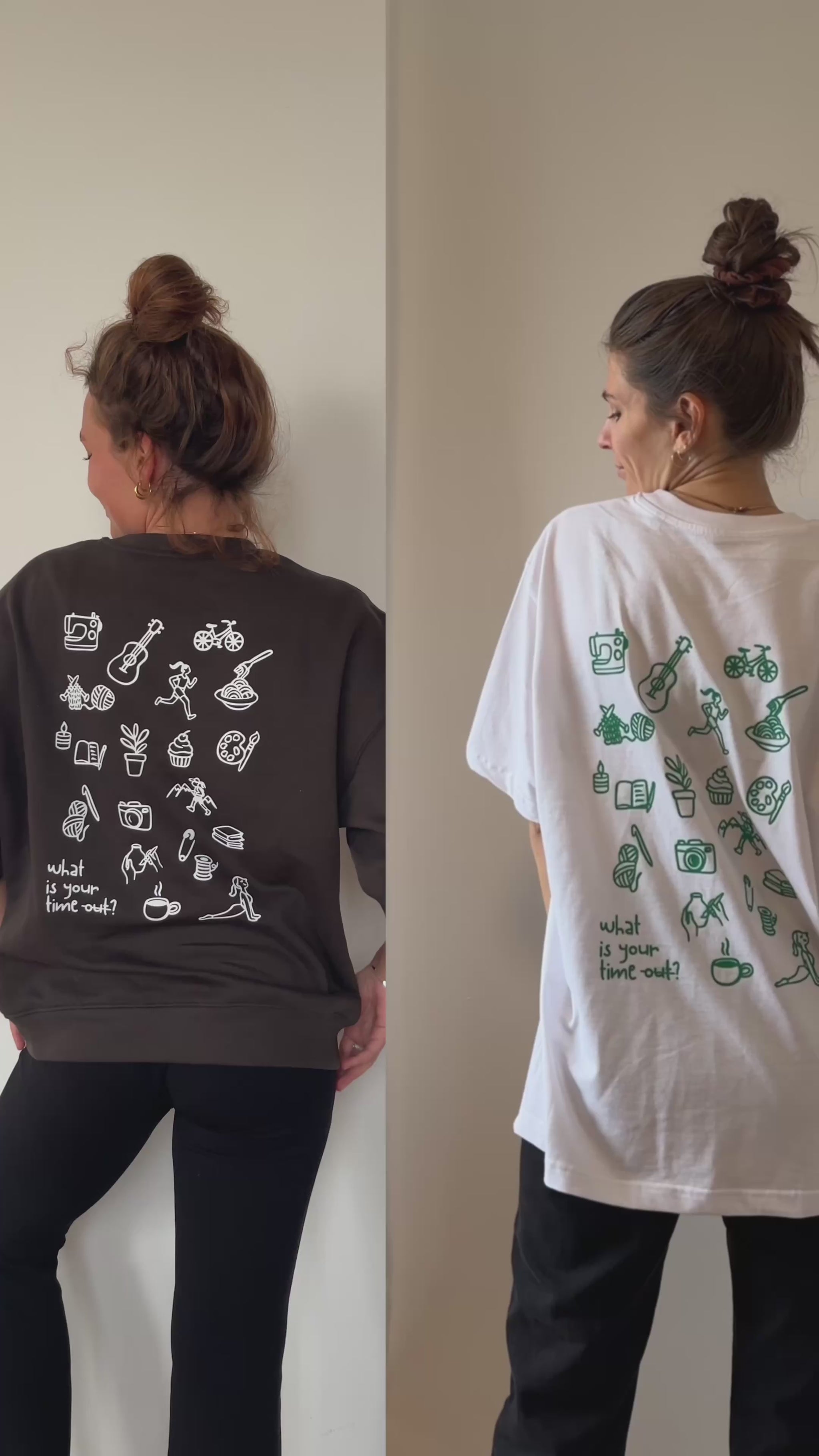 Plotterdatei „Break“ mit dem Spruch „what is your time out?“ und vielen kleinen Symbolen für verschiedene Hobbys wie Stricken, Nähen, Backen, Radfahren, Kochen und Laufen. Minimalistisches Line-Art-Design, entstanden in Kooperation mit Sandrina von @sunnio.sewingstorys. Ideal für Shirts, Taschen und kreative DIY-Projekte.