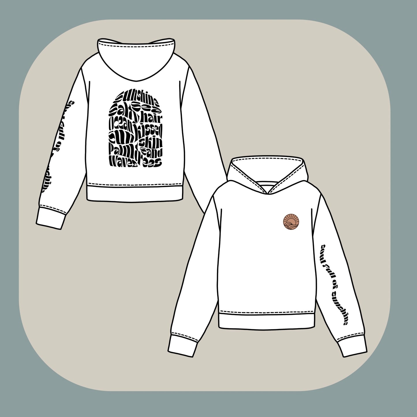 Sommer Statement Plotterdatei – 3 Designs für Ärmel, Vorder- & Rückenprint im modernen Look