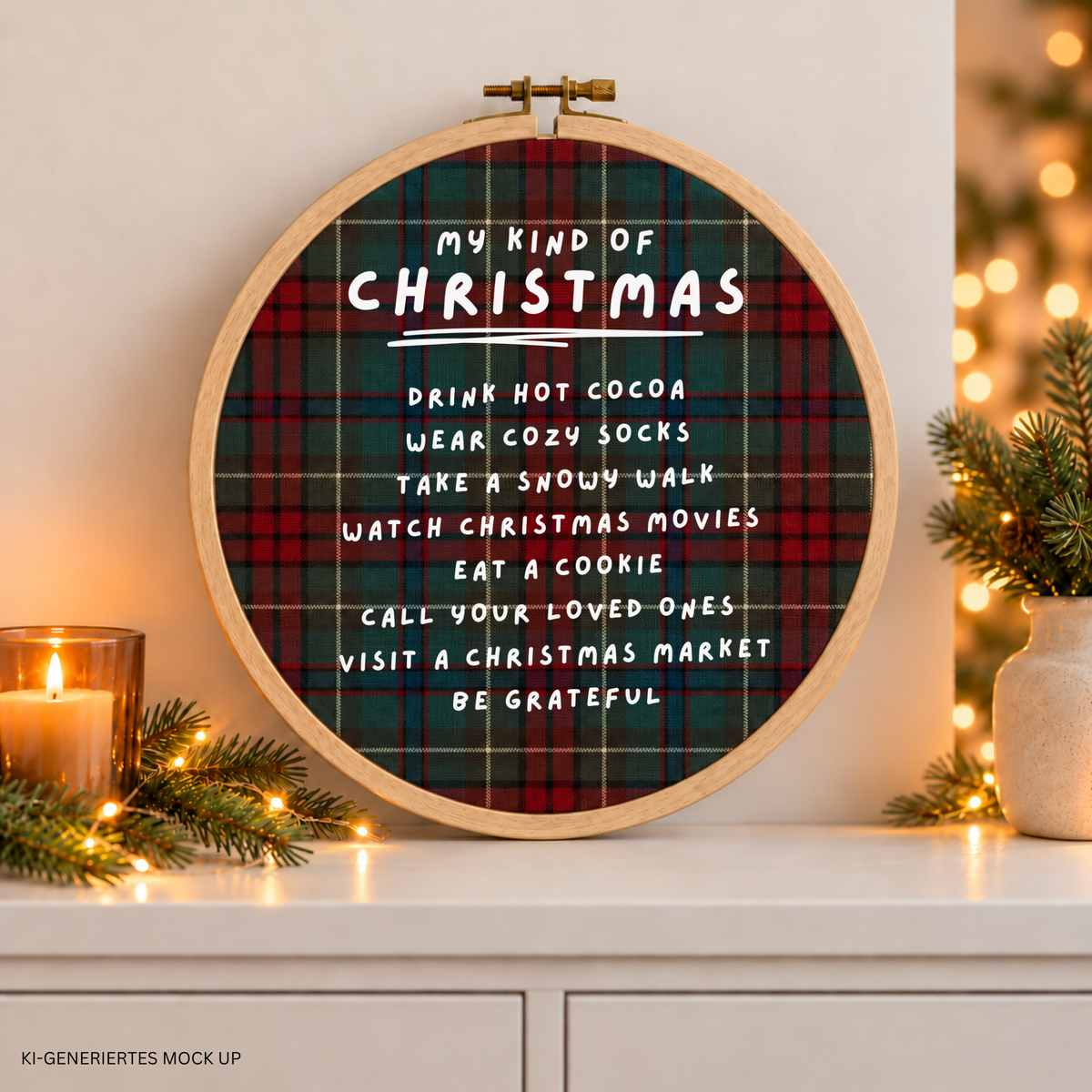 My Kind of Christmas Plotterdatei mit englischen Weihnachtssprüchen als Christmas Bucket List für DIY Weihnachtsdeko, Stoffbeutel und Weihnachtssweater.