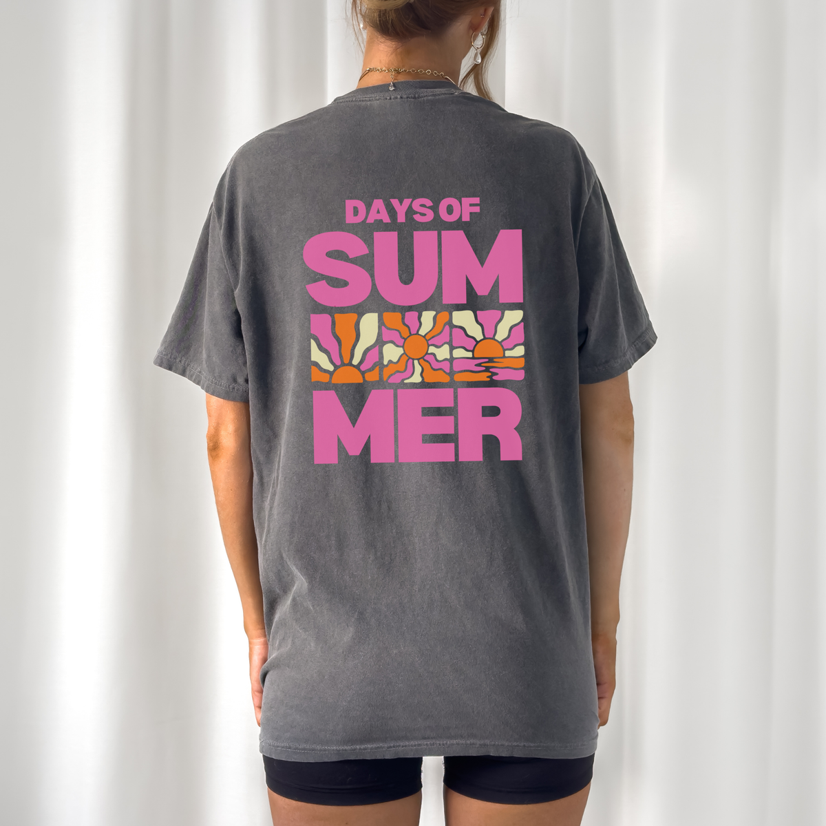 Plotterdatei „Days of Summer“ mit Schriftzug und Sonnenstrahlen im Retro Stil, Sommermotiv, einteiliges Design, SVG DXF PNG