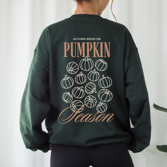 Plotterdatei „Pumpkin Season“ mit verschiedenen handgezeichneten Kürbissen und Herbst Schriftzug für Shirts, Sweater und Herbstdeko, SVG DXF PNG
