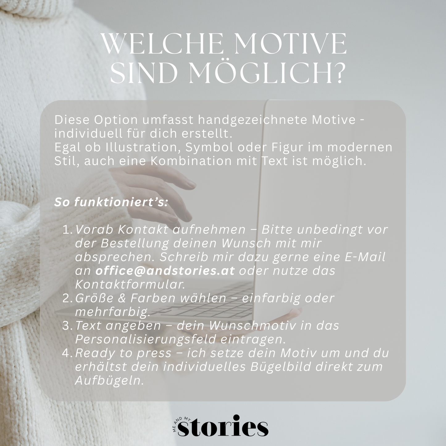 Individuelles handgezeichnetes Bügelbild nach Wunsch – exklusives, personalisiertes Motiv