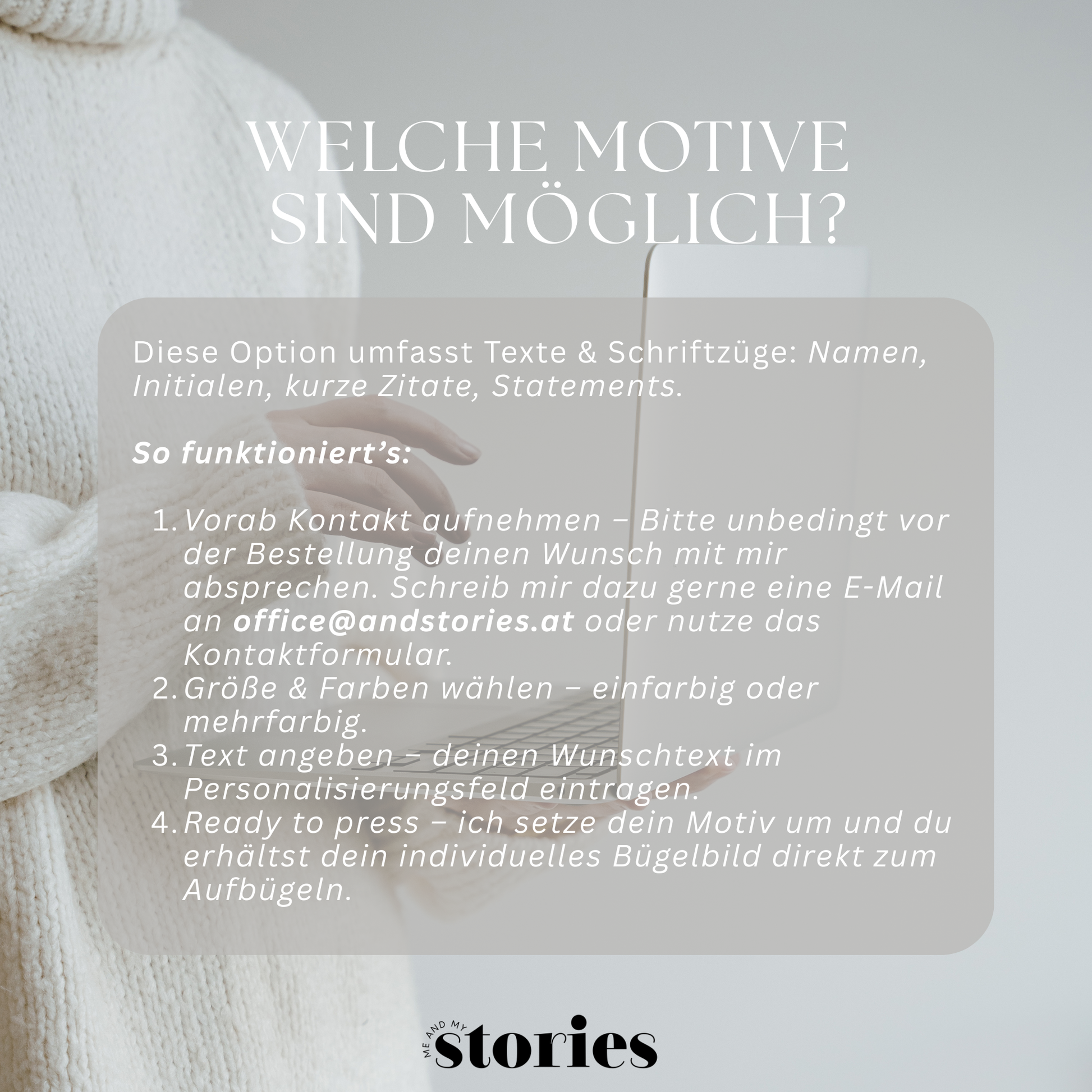 Individuelles Bügelbild mit Text oder Schriftzug nach Wunsch – personalisiertes Bügelbild